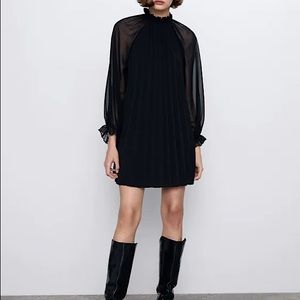 NWT! ZARA pleated mini dress Size M